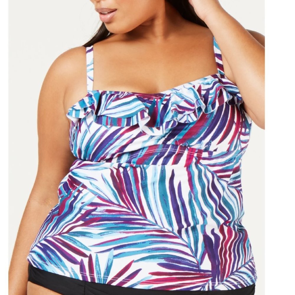 🎁Island Escape Tahiti Ruffled Tankini Top